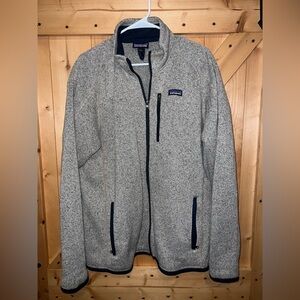 Patagonia Gray Zip Up Sweater